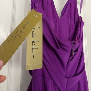 Royal purple gown Nicole miller